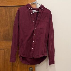 Express Deep Red Casual Shirt